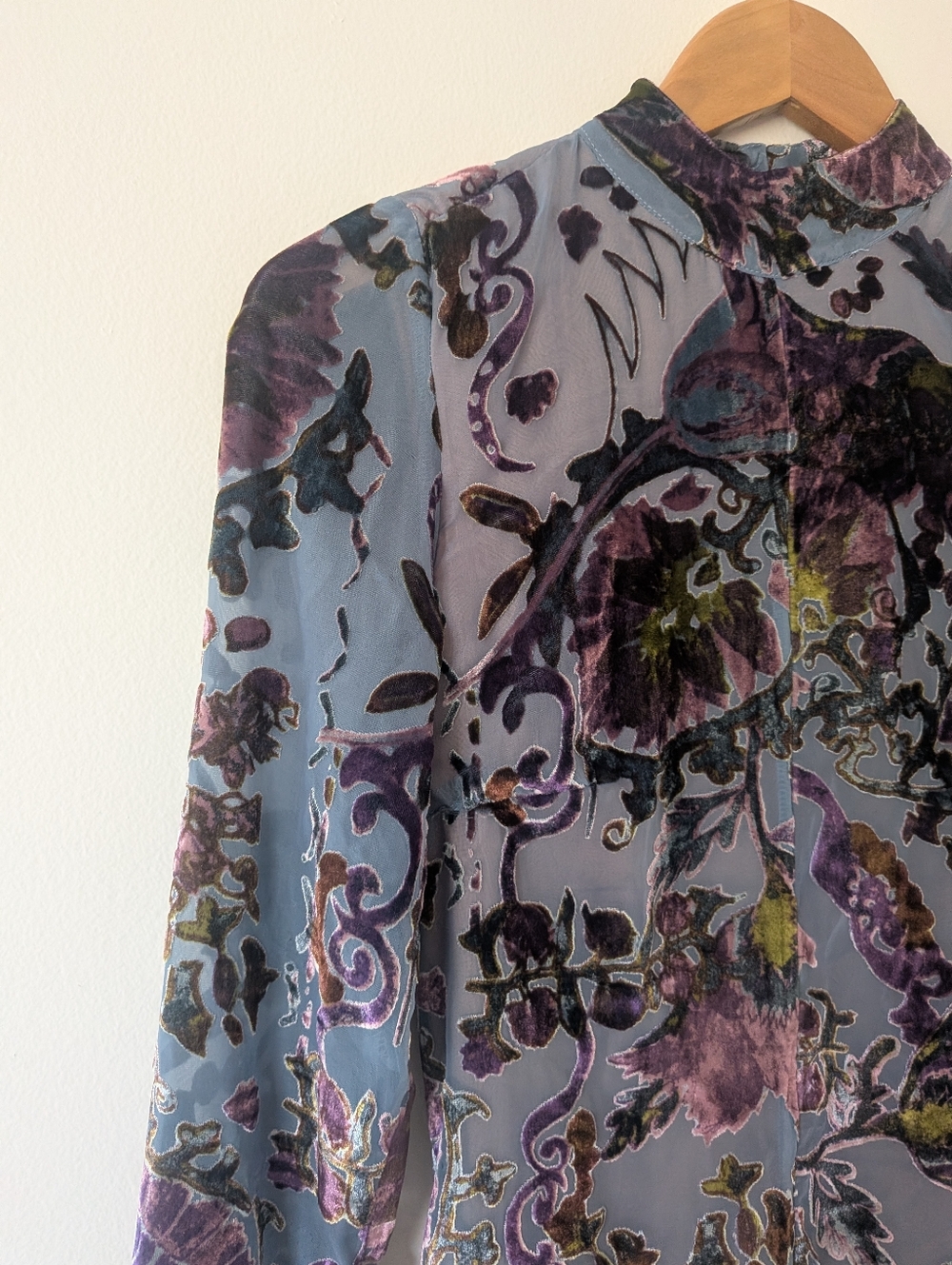 Free People Bali Painterly Paisley Velvet Maxi Dress - Picture 9 of 14